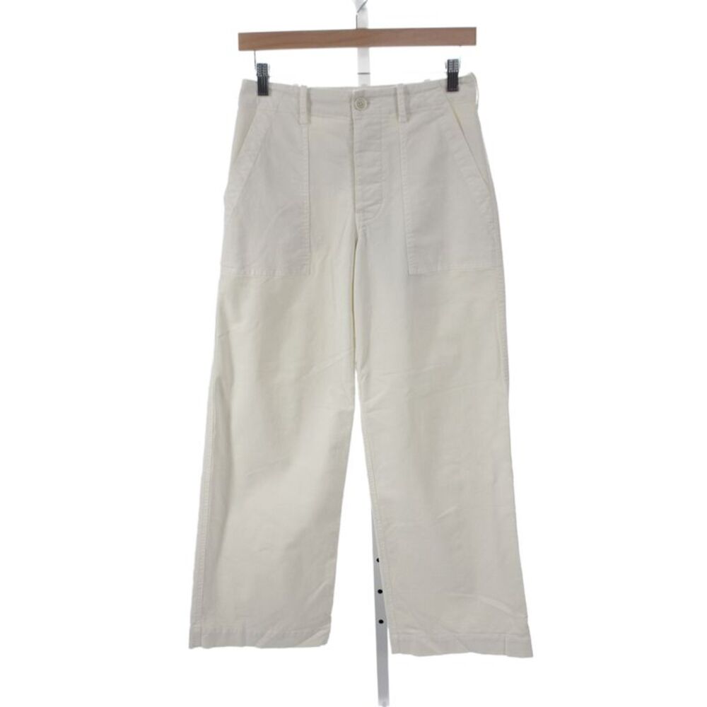 Nili Lotan Womens Ivory Chino Pants High Rise Button Closure Size 00